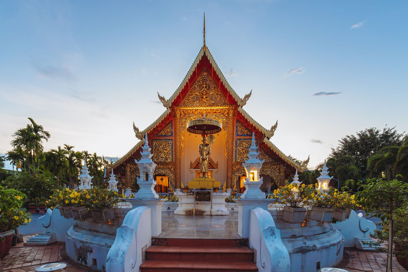 wat phra singh temple in chiang mai in thailand